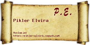 Pikler Elvira névjegykártya